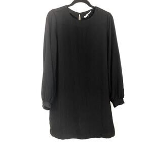 0030 NEW Black Long Sleeve Mini Dress